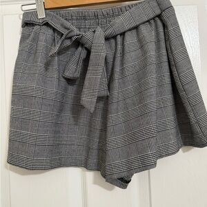 Forever 21 Gray Wrap Mini Skirt with Tie Front